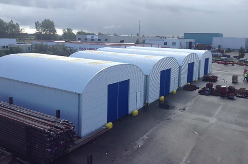 image of multispan temporary warehouse