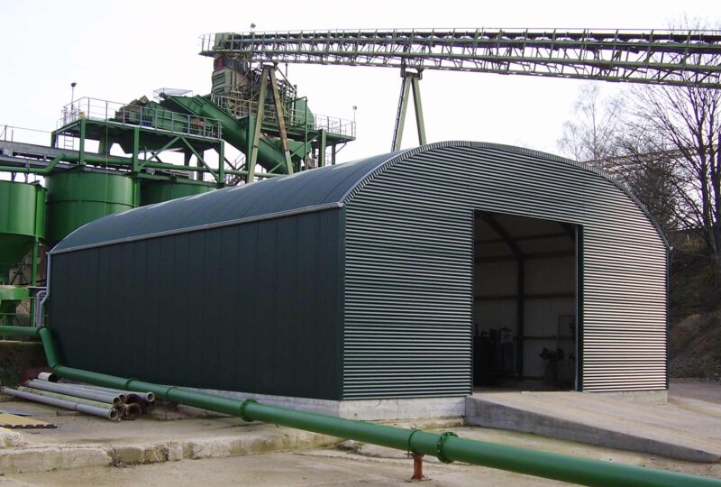 image of industrial steel portal frame building